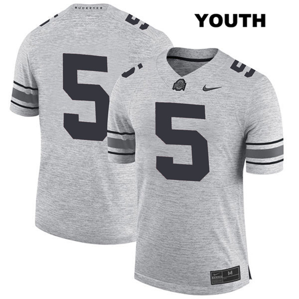 Ohio State Buckeyes Youth Baron Browning #5 Gray Authentic Nike No Name College NCAA Stitched Football Jersey CU19T75FZ